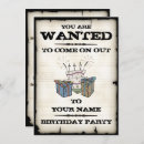 Search for wanted birthday invitations Vintage