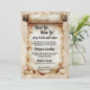 Search for parchment scroll invitations Mediaeval