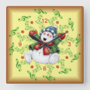 Search for happy new year clocks Snowman