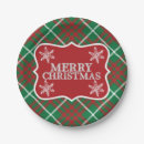 Search for green plaid pattern plates Festive