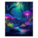 Search for glowing mushroom posters Neon forest