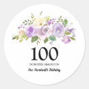 Search for 100th birthday party stickers Elegant