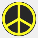 Search for black peace sign stickers Yellow