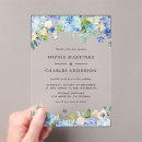 Search for blue watercolor wedding invitations Hydrangea