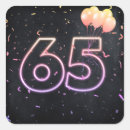 Search for 65th birthday stickers Party