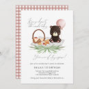 Search for bear 1st birthday invitations Baby girl