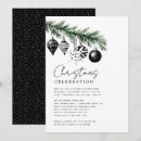 Search for nature christmas invitations Black and white