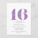 Search for purple sweet 16 invitations Floral
