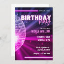 Search for disco ball birthday invitations Purple