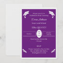 Search for purple and white graduation invitations Minimalist