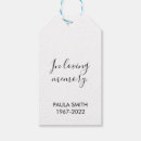 Search for memorial gift tags Funeral