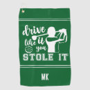 Search for novelty golf towels Initials