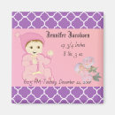 Search for flower square birth announcement cards Pink