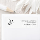 Search for monogram black return address labels Botanical
