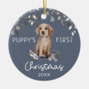 Search for puppys first christmas Cute puppy