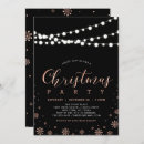 Search for rose gold christmas invitations Snowflakes