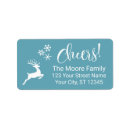 Search for reindeer return address labels Modern typography