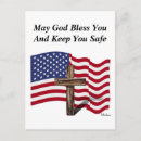 Search for crossed flags postcards Blue