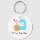 Search for milk and cookies key rings Kawaii