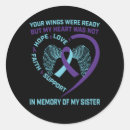 Search for suicide prevention ribbon stickers Mental health support