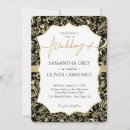Search for black damask invitations Calligraphy