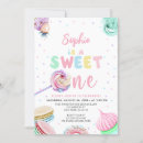 Search for candy shop birthday invitations Sweet one birthday