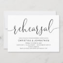 Search for modern calligraphy rehearsal dinner invitations The night before