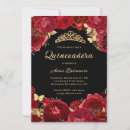 Search for red black quinceanera invitations Tiara