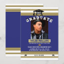 Search for blue and gold graduation invitations College