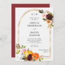 Search for autumn floral wedding invitations Pumpkin