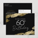 Search for 60th birthday cards Black and gold