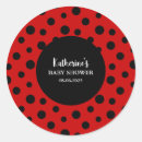 Search for ladybug baby shower stickers Polka dot