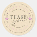 Search for simple business thank you stickers Round
