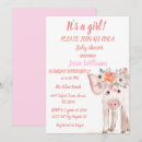 Search for piglets invitations Pink