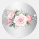 Search for pink and silver wedding stickers For her