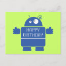 Search for blue robot postcards Geek