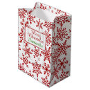 Search for red and white snowflakes gift bags Xmas