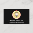 Search for light bulb business cards Electricity