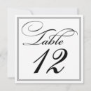 Search for elegant black and white table cards Sophisticated