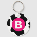 Search for cow spots key rings Black and white
