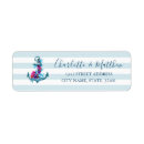 Search for nautical wedding return address labels Stripes