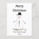 Search for vintage christmas children postcards Snowman