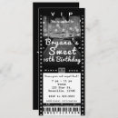 Search for black and white ticket invitations Party