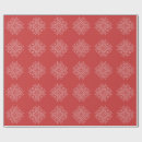 Search for red snowflakes wrapping paper Scandinavian