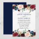 Search for rustic winter wedding invitations Watercolor burgundy floral