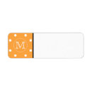 Search for orange polka dot return address labels Pattern