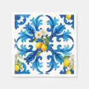 Search for blue lemon napkins Italian