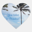 Search for beach heart wedding stickers Palm tree