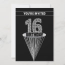 Search for abstract sweet 16 invitations Black