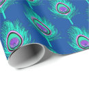 Search for peacock blue wrapping paper Feathers